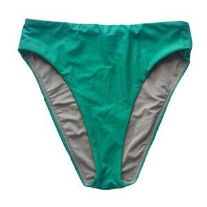 5/$25 J. Crew Women's Green High-Rise Bikini Swim Bottoms S Small New